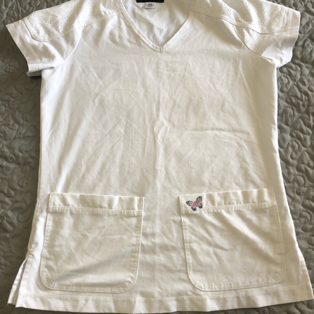 Koi Butterfly Scrub Top